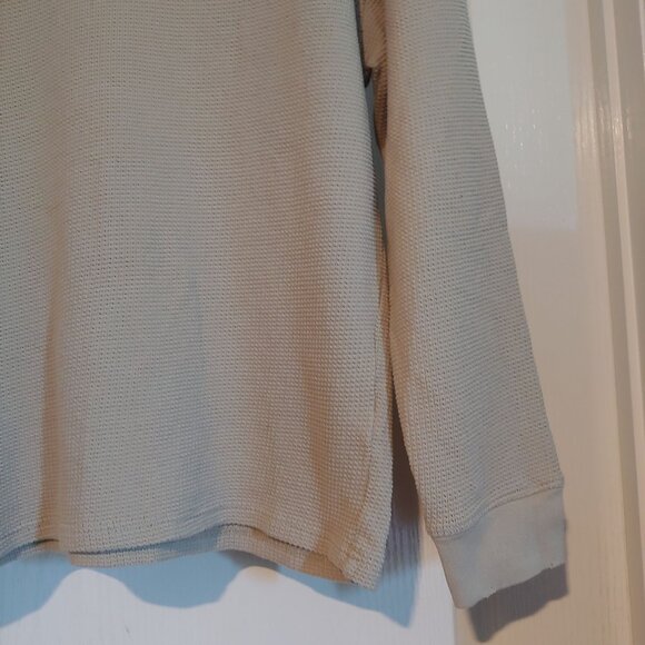 Pacsun Mens Tan Waffle Thermal Long Sleeve Shirt  Y2k Skater M - Picture 6 of 8